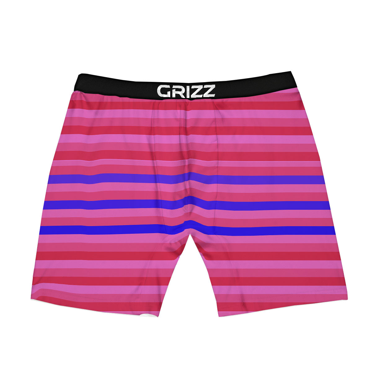 Stripes Pink Red And Blue Print Boxer Briefs-grizzshop