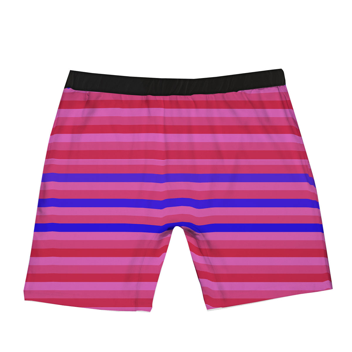 Stripes Pink Red And Blue Print Boxer Briefs-grizzshop