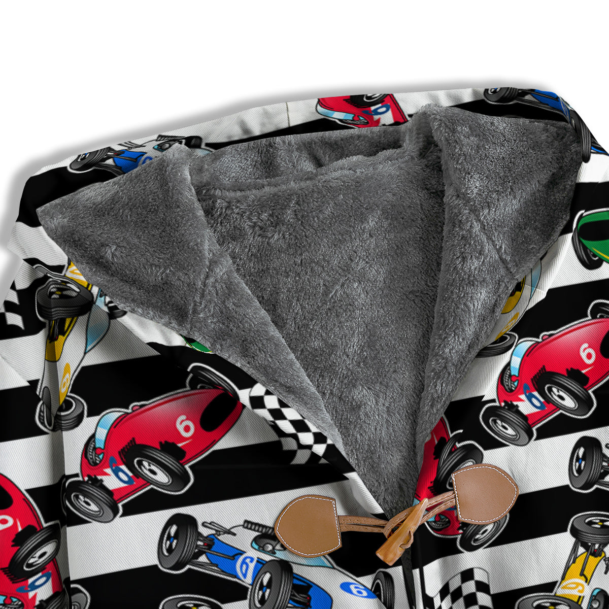 Stripes Racing Cars Print Pattern Men's Windbreaker Jacket-grizzshop