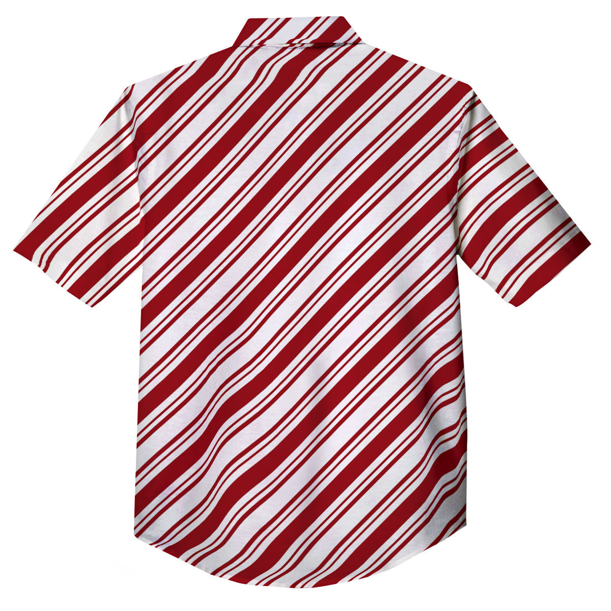 Stripes Xmas Candy Cane Print Pattern Button Up Shirt-grizzshop