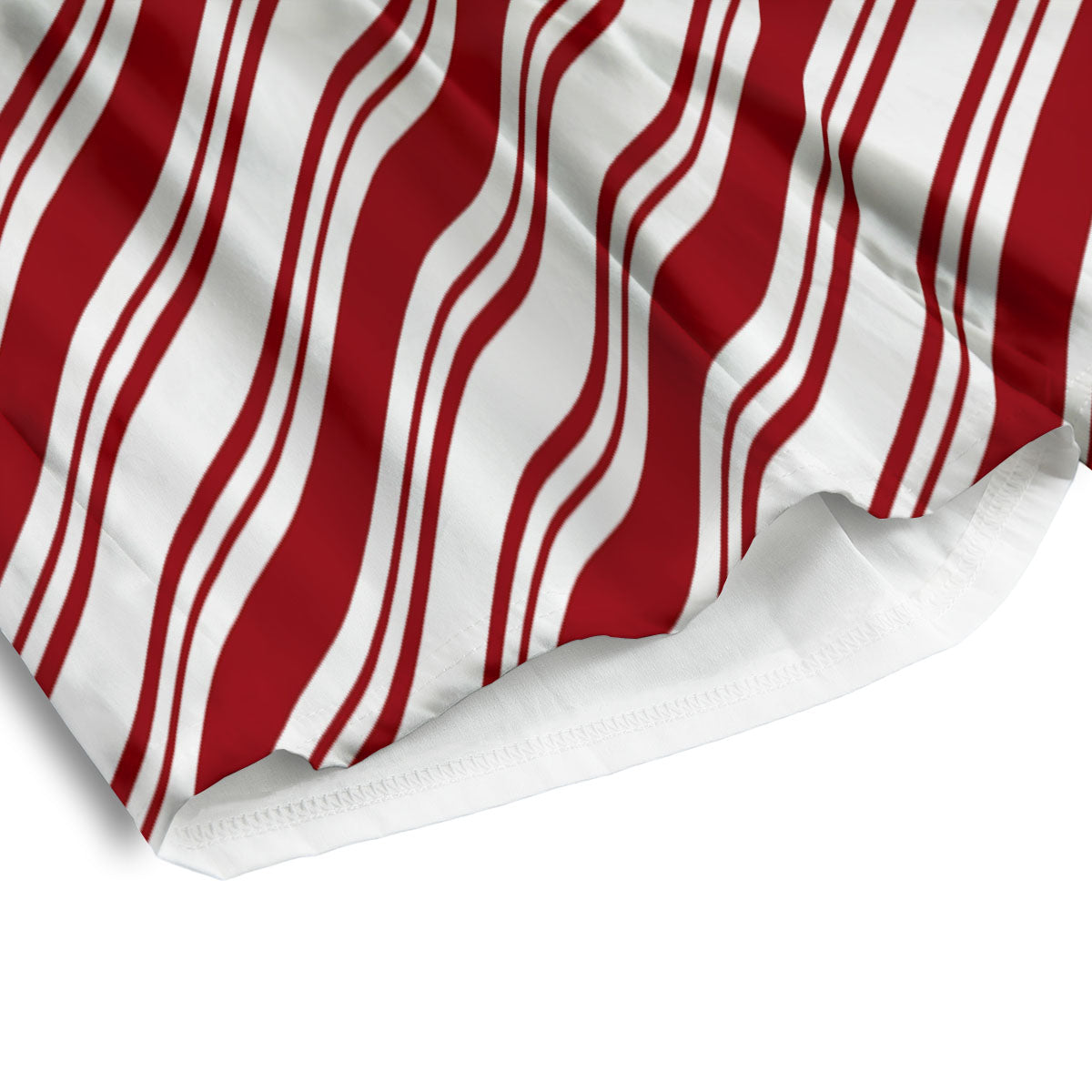 Stripes Xmas Candy Cane Print Pattern Men's Athletic Shorts