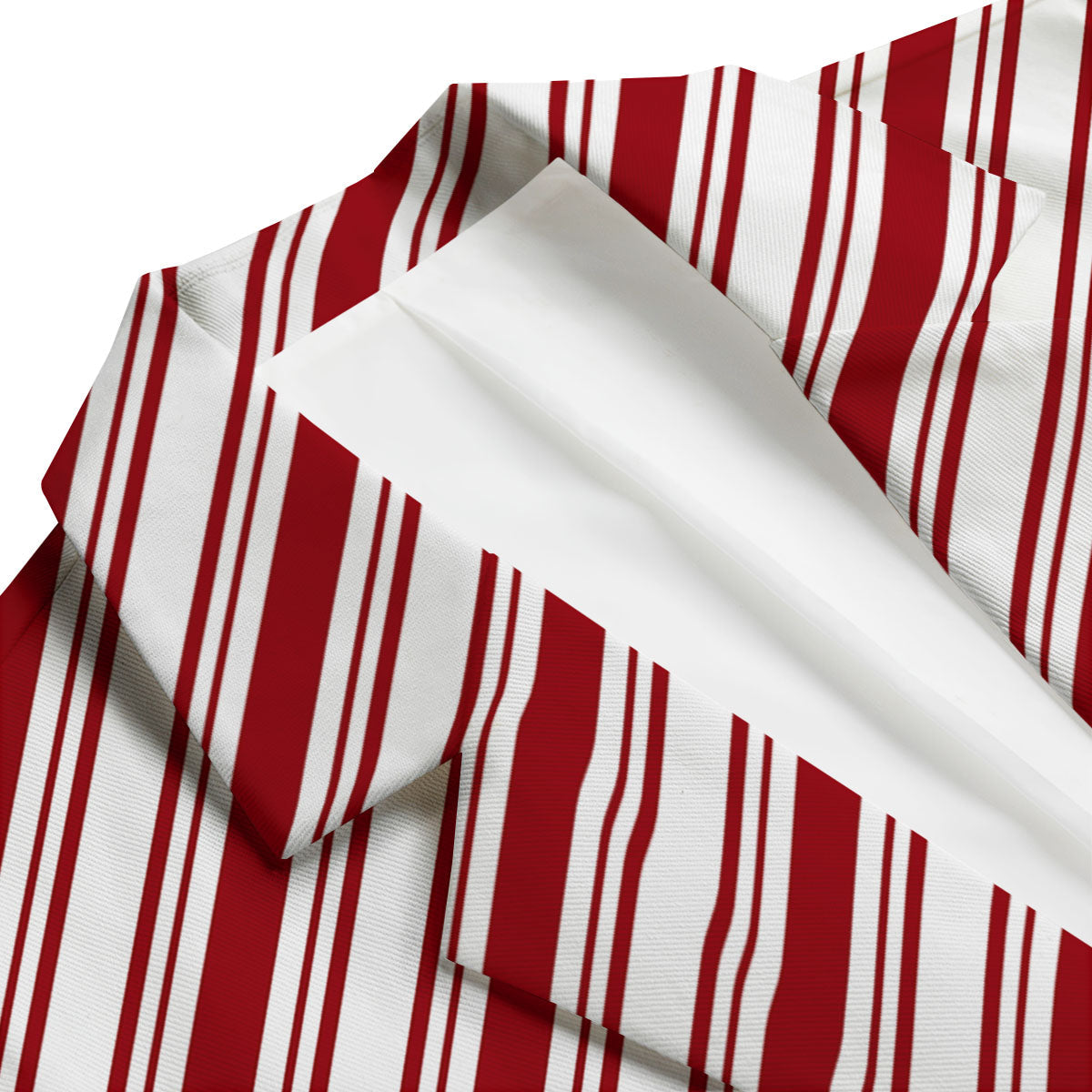 Stripes Xmas Candy Cane Print Pattern Men's Blazer-grizzshop
