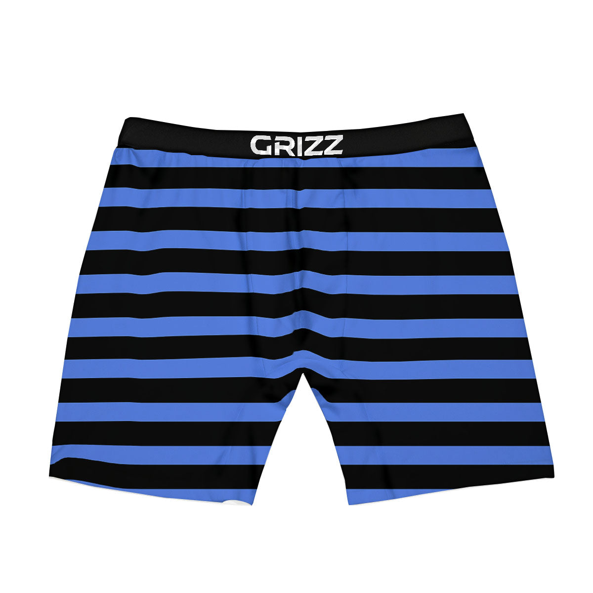 Stripes Black And Blue Print Pattern Boxer Briefs