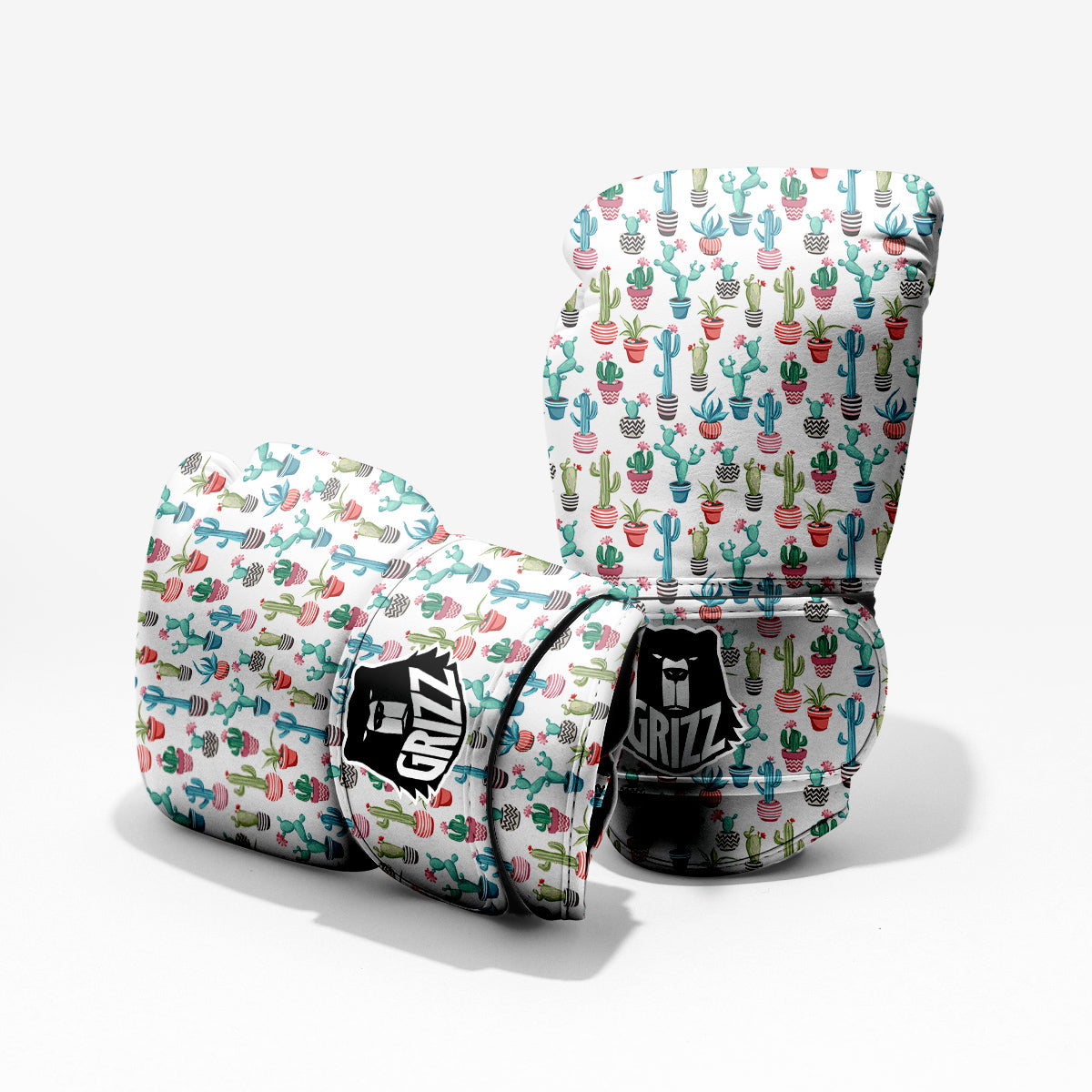 Succulent And Cute Cactus Print Pro Boxing Glove