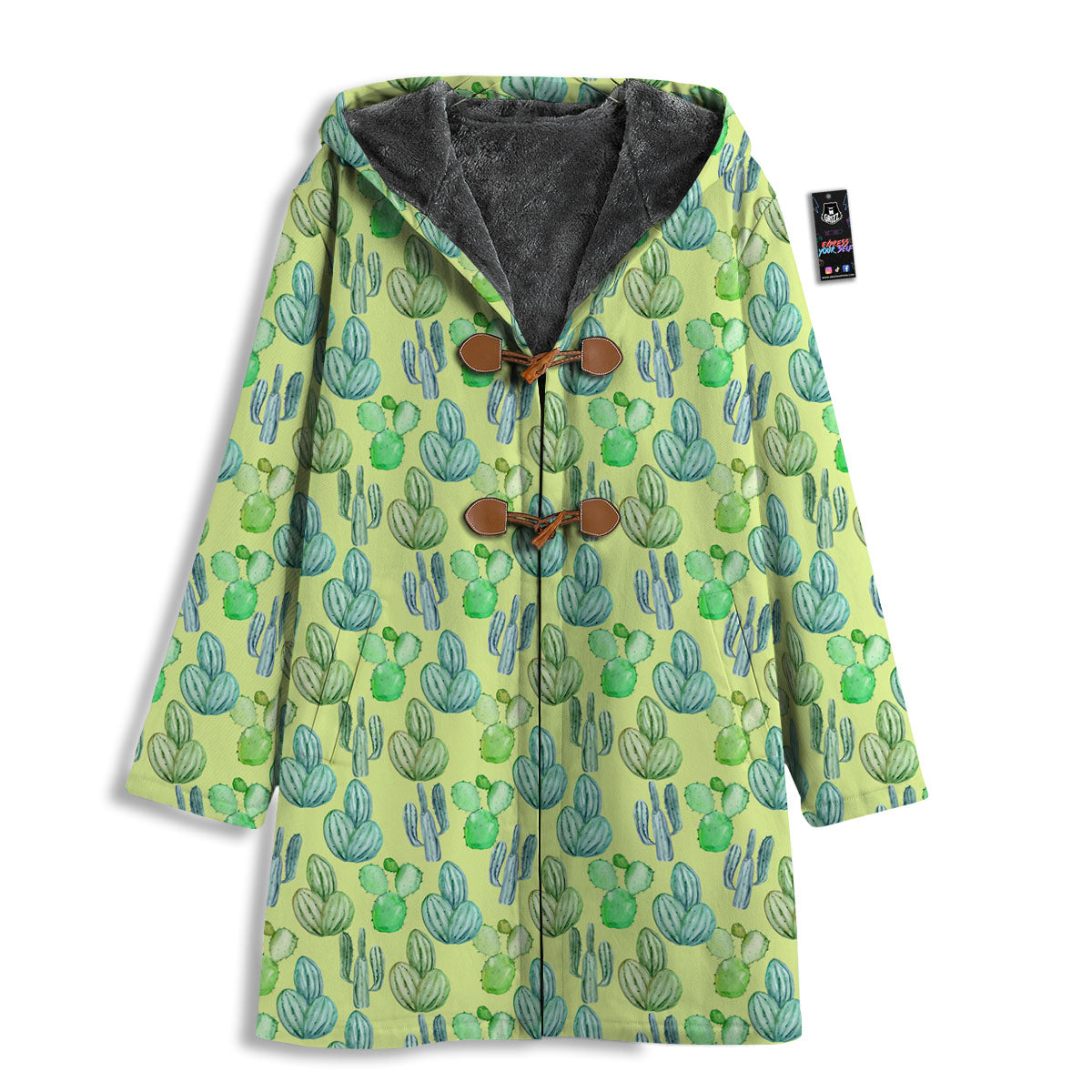 Succulent And Pastel Cactus Print Men's Windbreaker Jacket-grizzshop