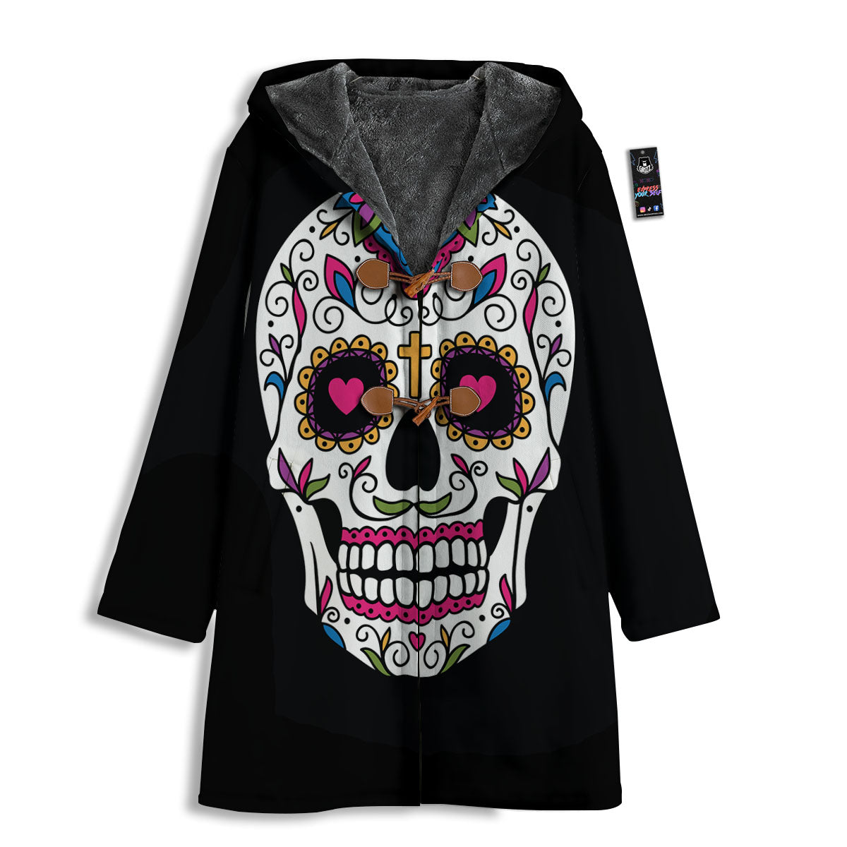 Sugar Skull Day Of The Dead Print Men's Windbreaker Jacket-grizzshop