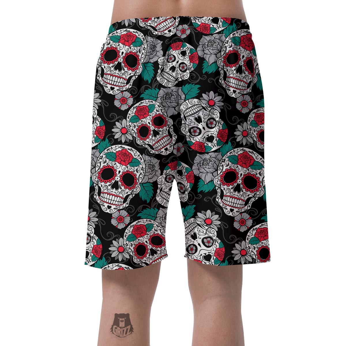 Sugar Skull Men's Shorts-grizzshop