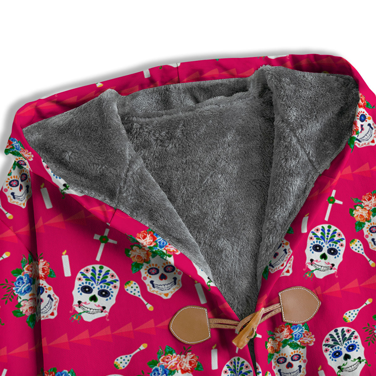 Sugar Skull Pink Print Pattern Men's Windbreaker Jacket-grizzshop