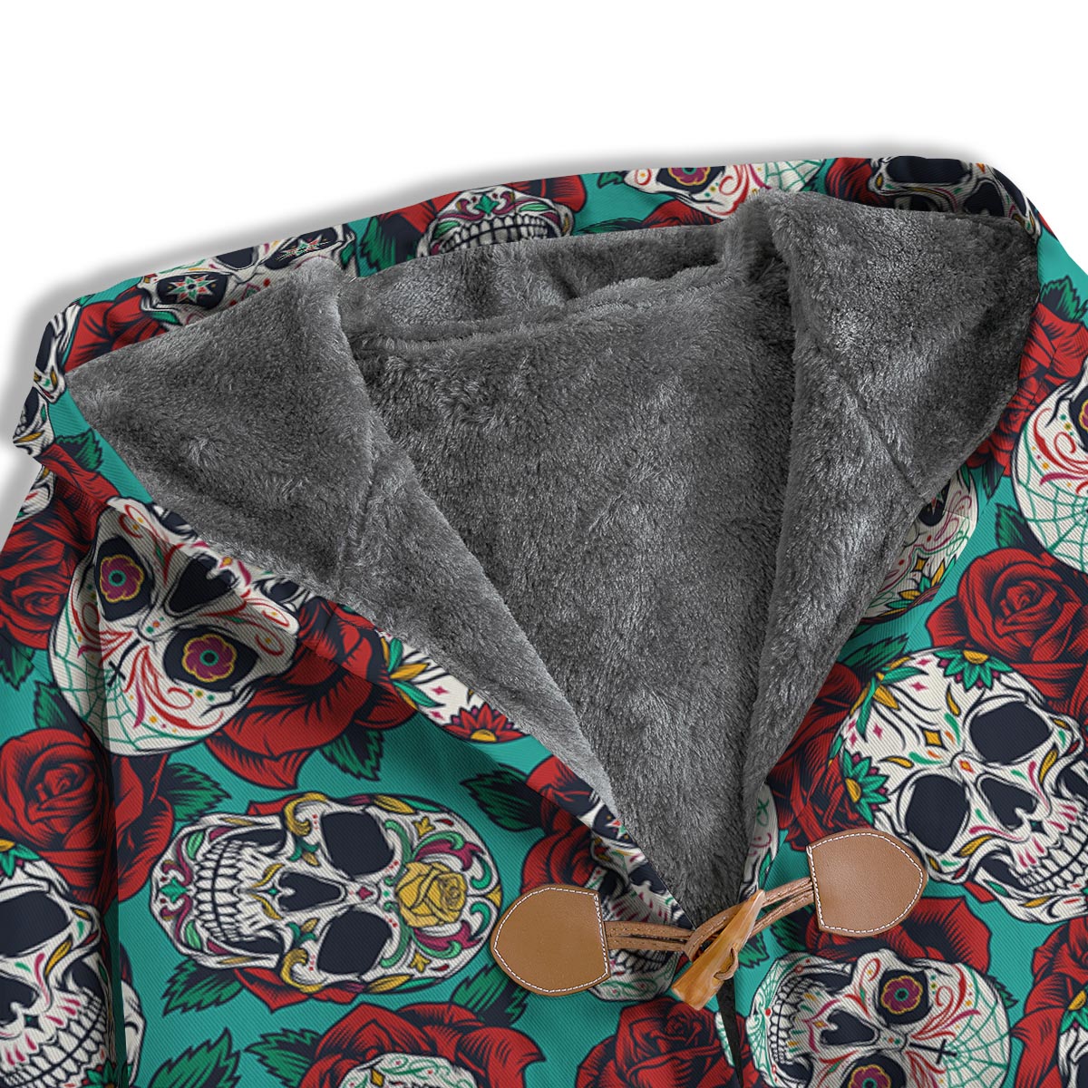 Sugar Skull Rose Flower Print Pattern Men's Windbreaker Jacket-grizzshop