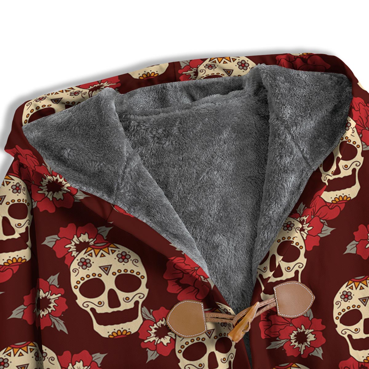Sugar Skull Rose Print Pattern Men's Windbreaker Jacket-grizzshop