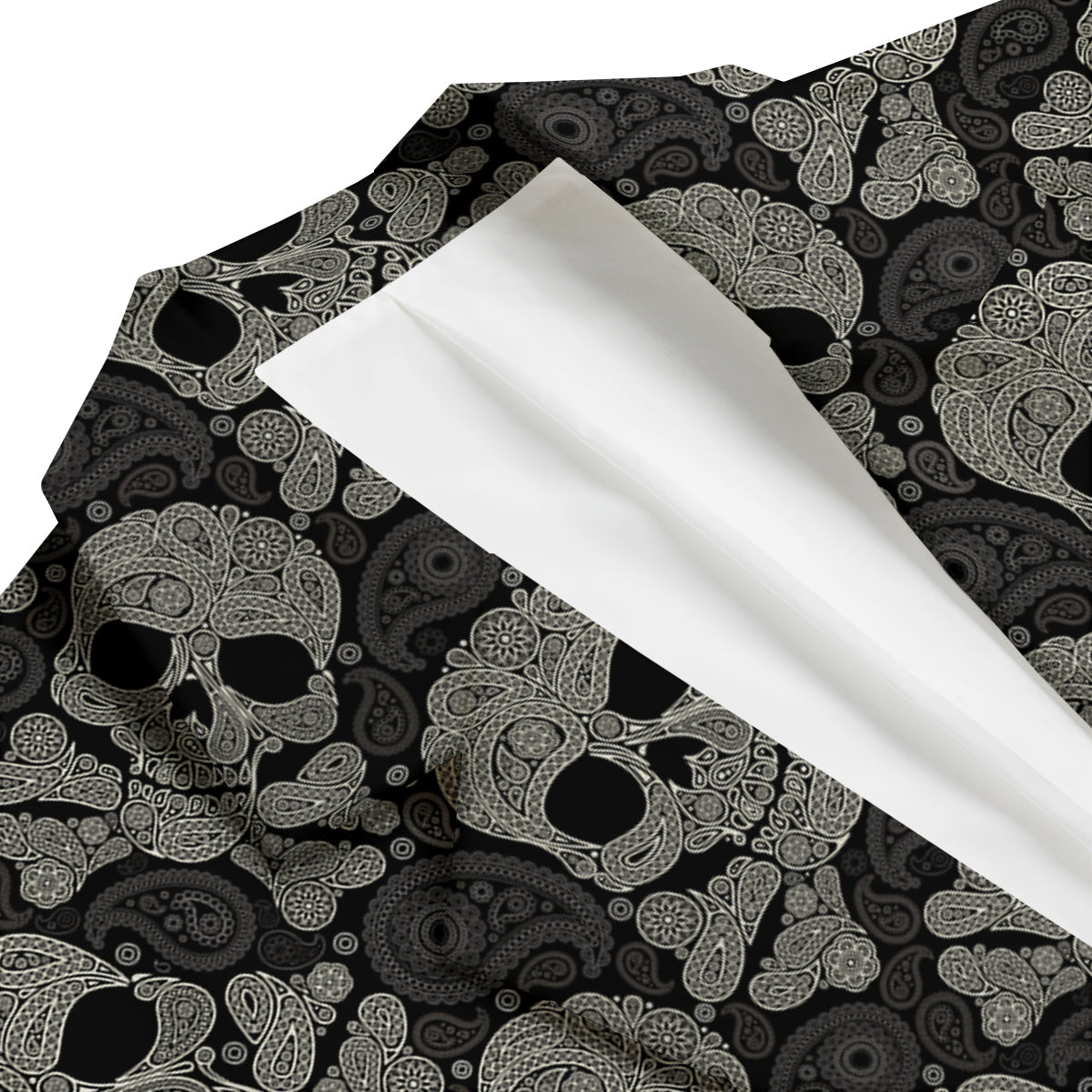 Sugar Skull Skeleton Girly Paisley Pattern Print Men's Blazer-grizzshop