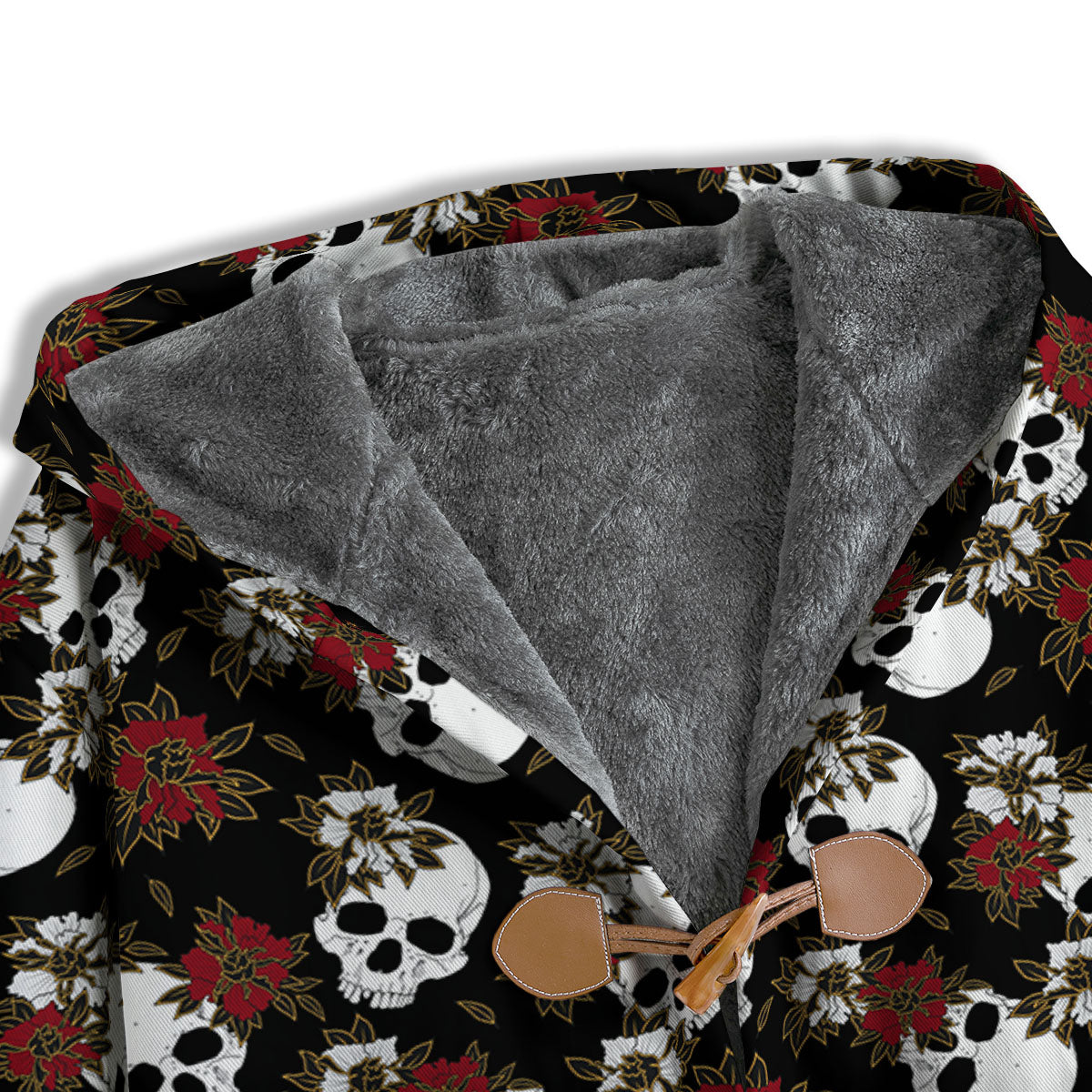 Sugar Skull White And Red Print Pattern Men's Windbreaker Jacket-grizzshop