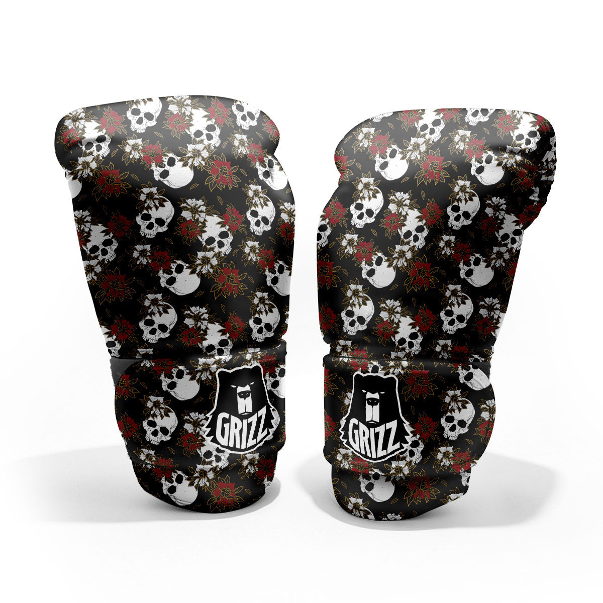 Sugar Skull White And Red Print Pattern Pro Boxing Glove