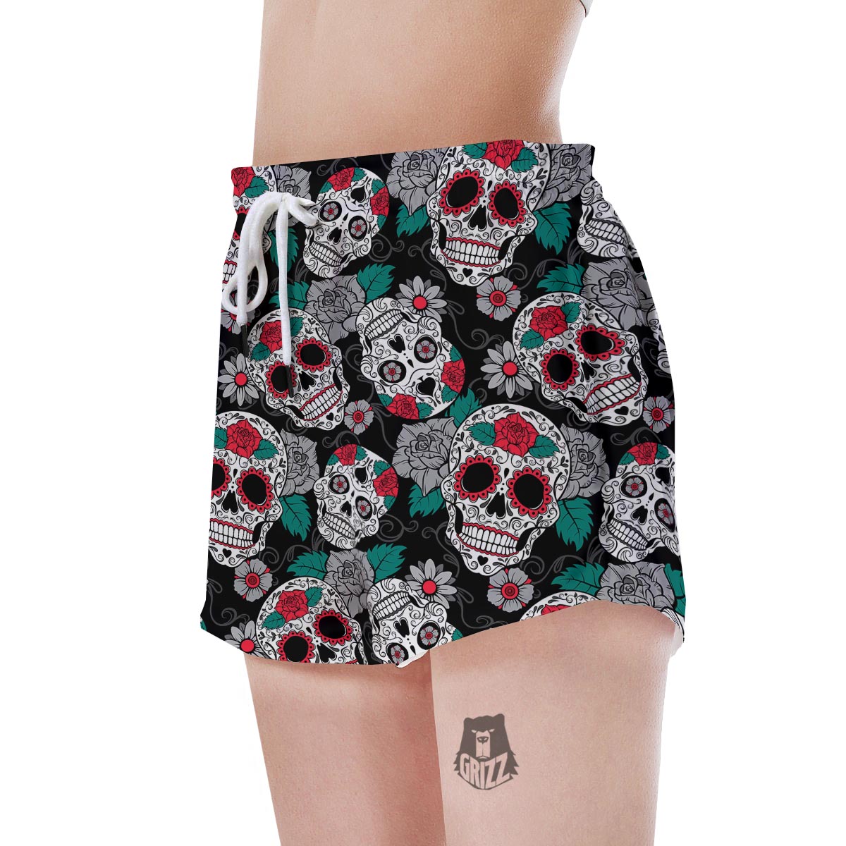 Sugar Skull Women's Shorts-grizzshop