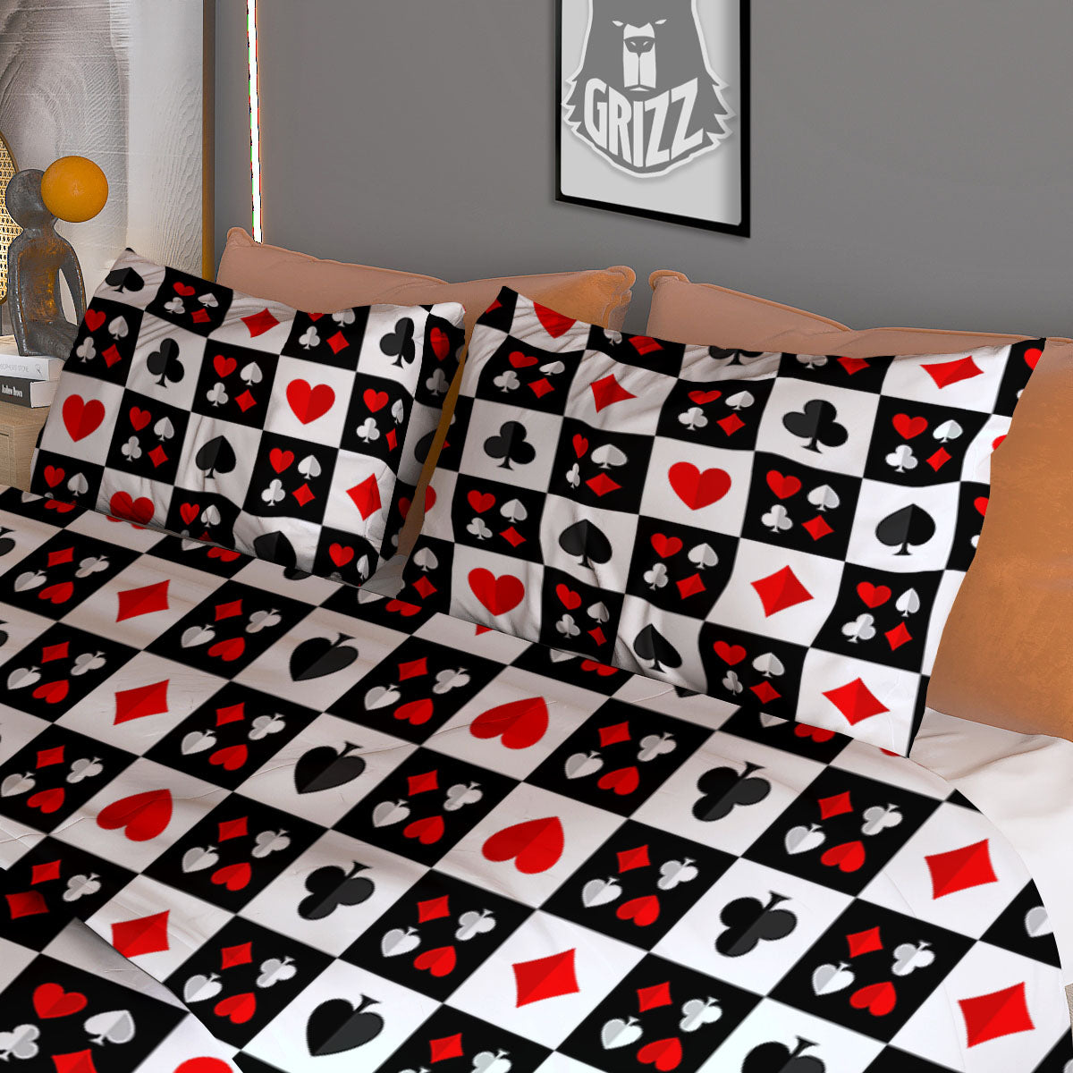 Tarot Card Wicca Vintage Print Pattern Duvet Cover Bedding Set