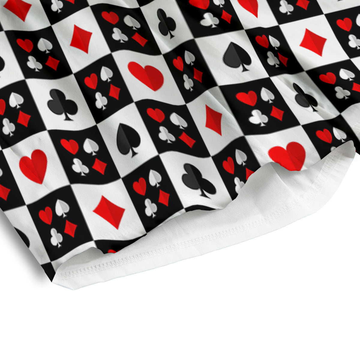 Suits Check Playing Card Print Pattern Men's Athletic Shorts
