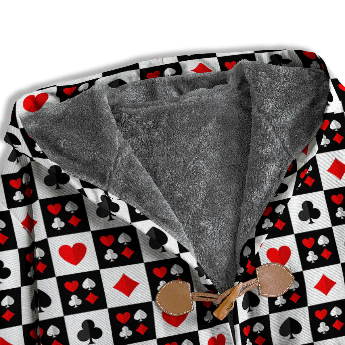 Suits Check Playing Card Print Pattern Men's Windbreaker Jacket-grizzshop