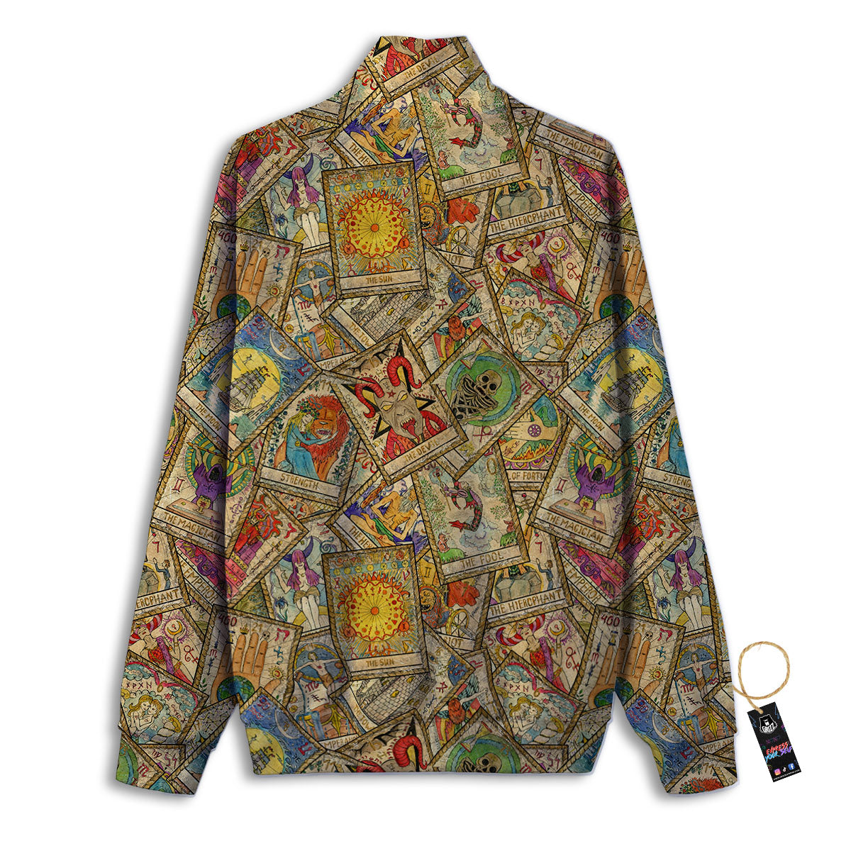 Suits Check Playing Card Print Pattern Track Jacket-grizzshop