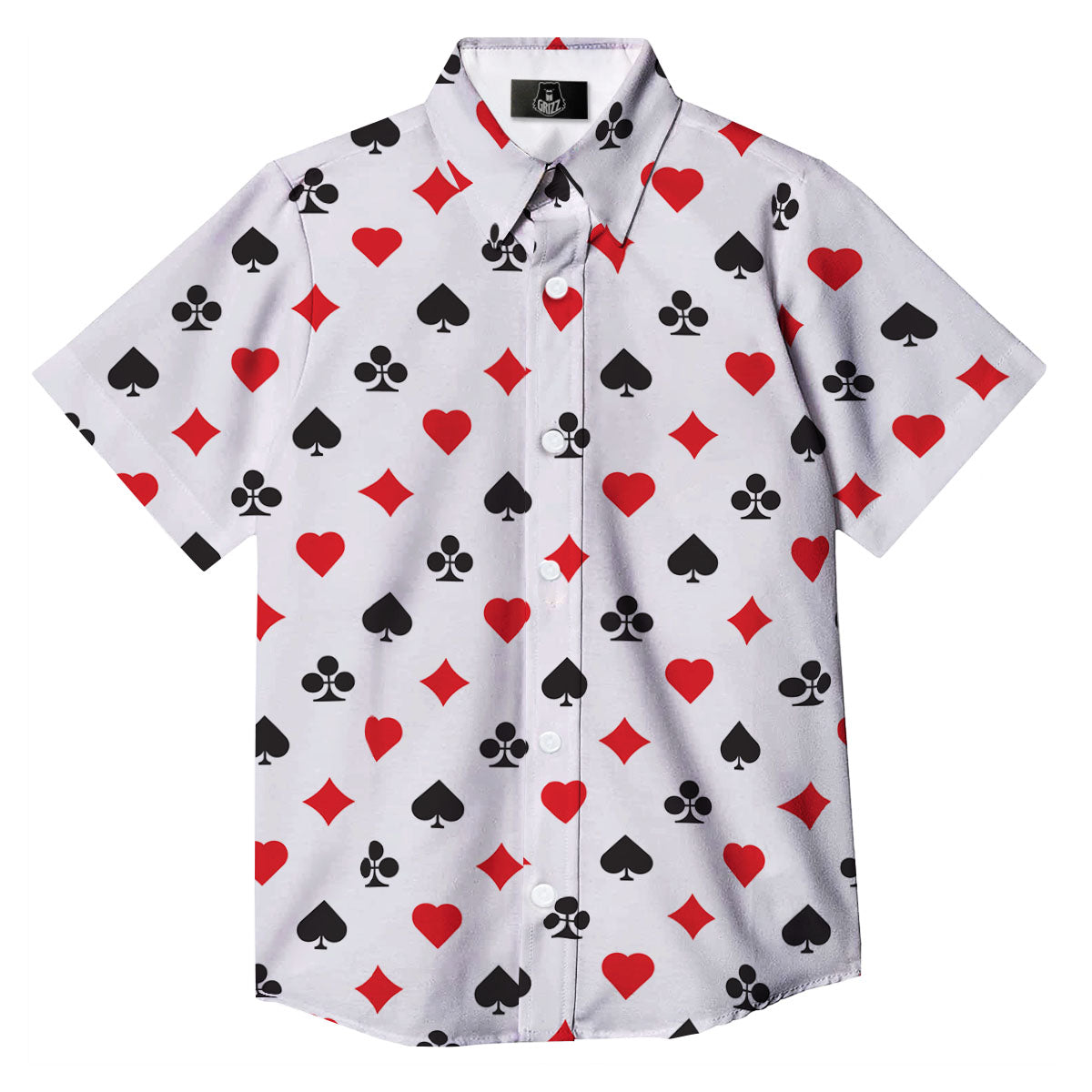 Suits Playing Card Print Pattern Button Up Shirt-grizzshop