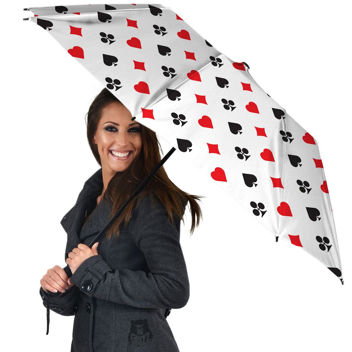 Suits Playing Card Print Pattern Umbrella-grizzshop