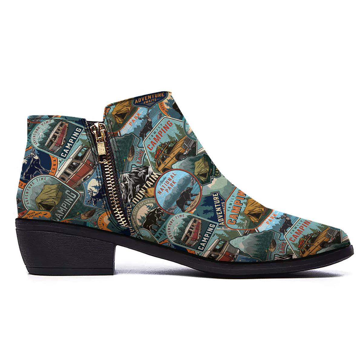 Summer Camping And National Park Print Pattern Ankle Boots-grizzshop