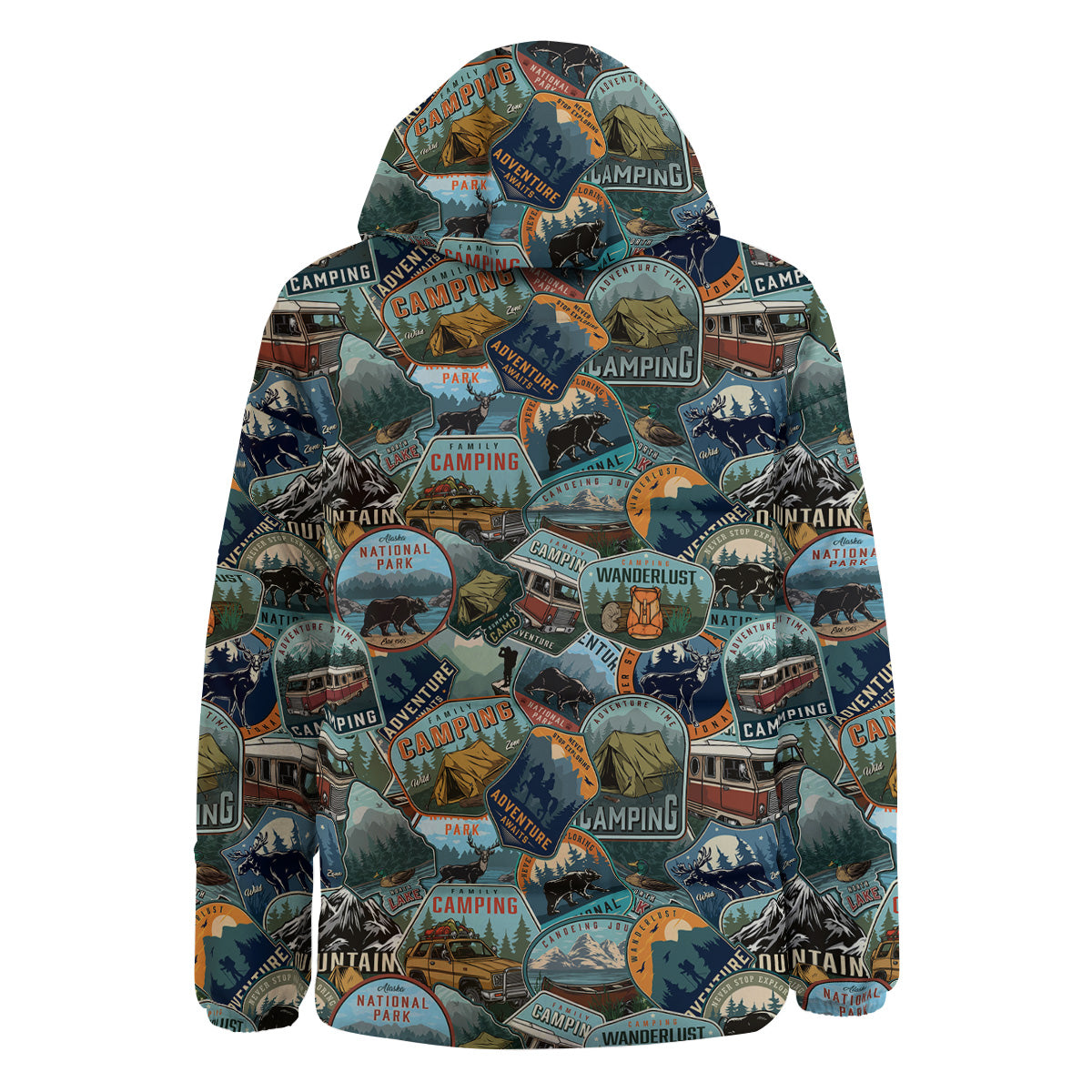 Summer Camping And National Park Print Pattern Down Jacket-grizzshop