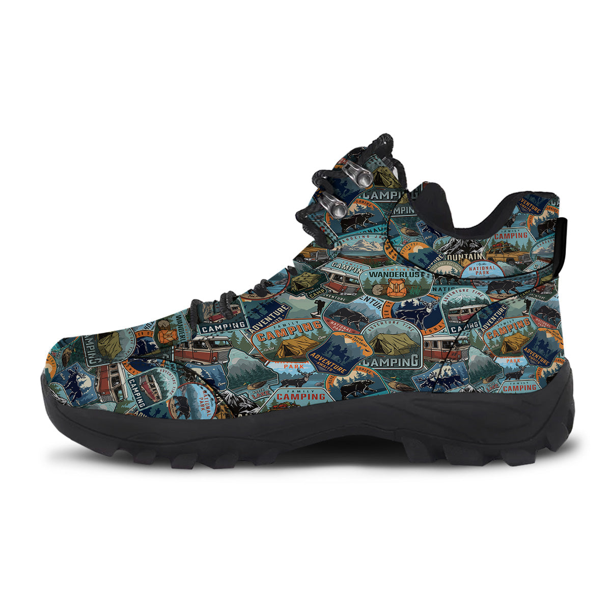 Summer Camping And National Park Print Pattern Hiking Shoes-grizzshop