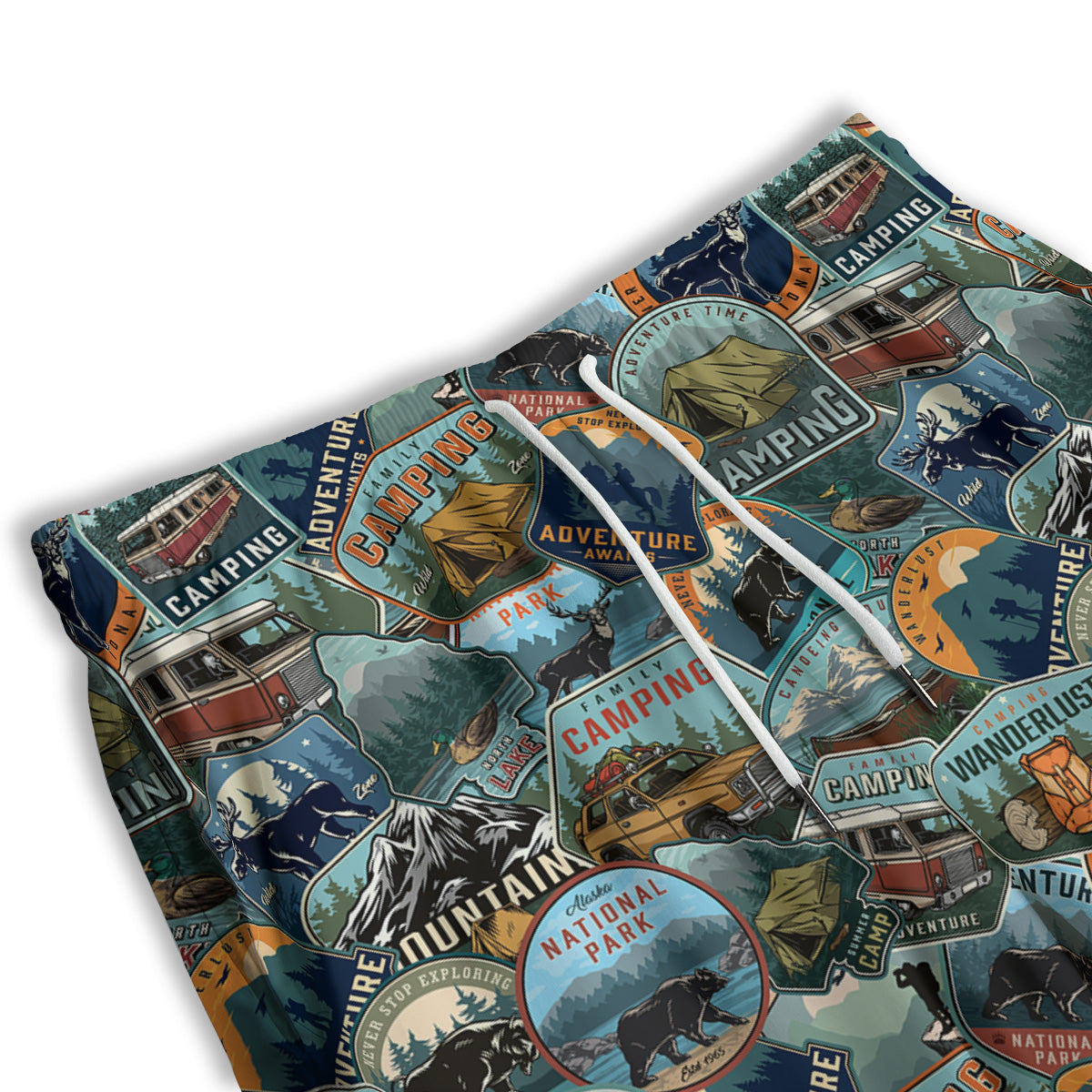 Summer Camping And National Park Print Pattern Men's Athletic Shorts