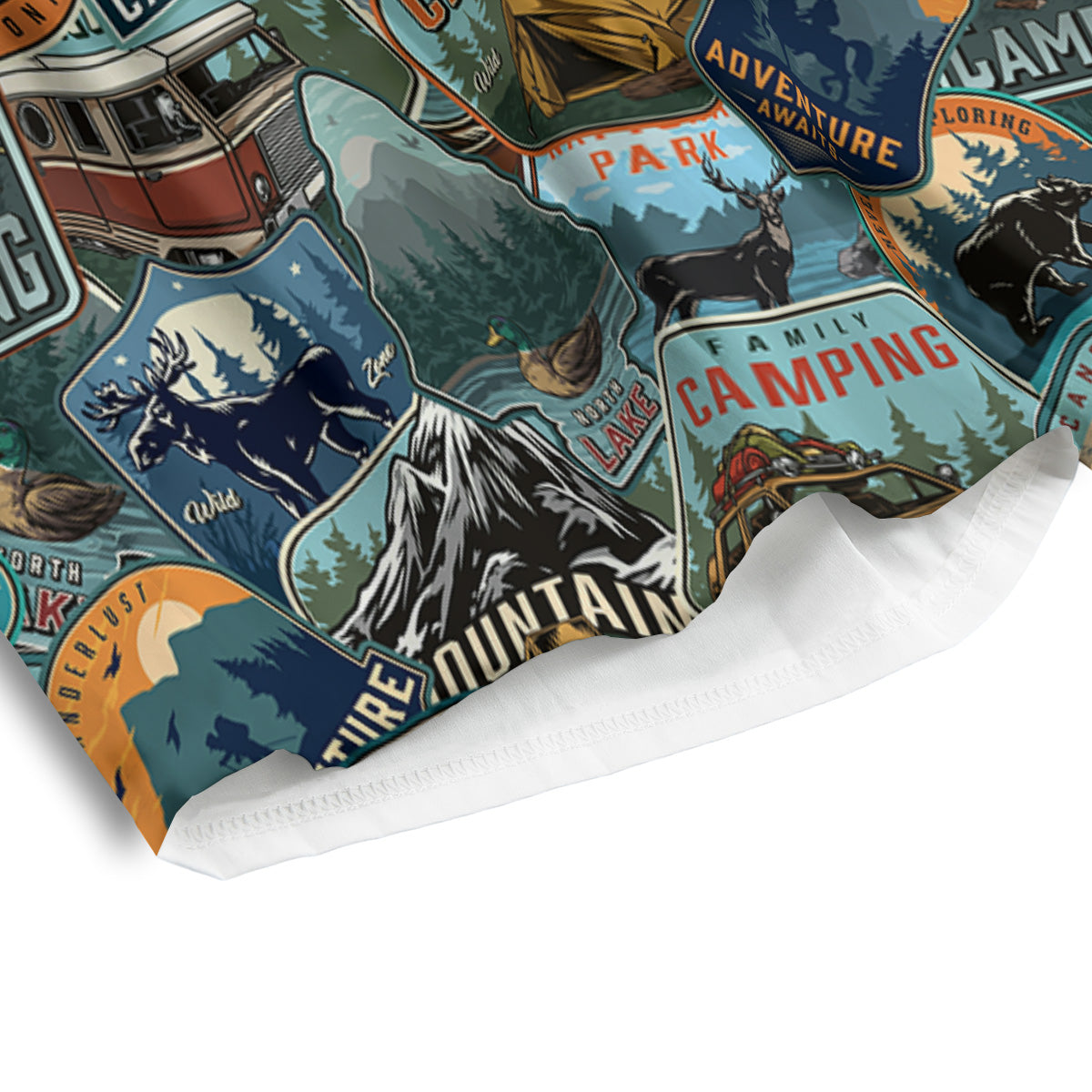 Summer Camping And National Park Print Pattern Men's Athletic Shorts