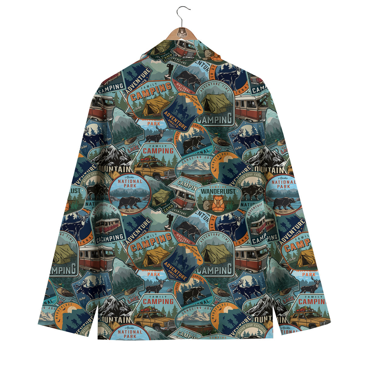 Summer Camping And National Park Print Pattern Men's Blazer-grizzshop