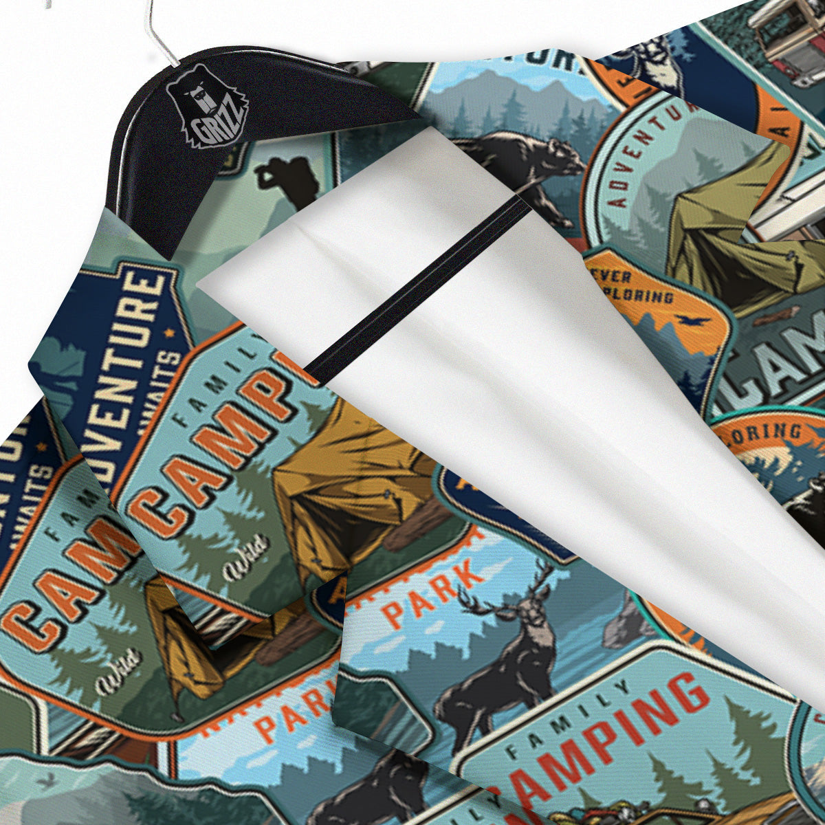 Summer Camping And National Park Print Pattern Men's Sport Coat-grizzshop