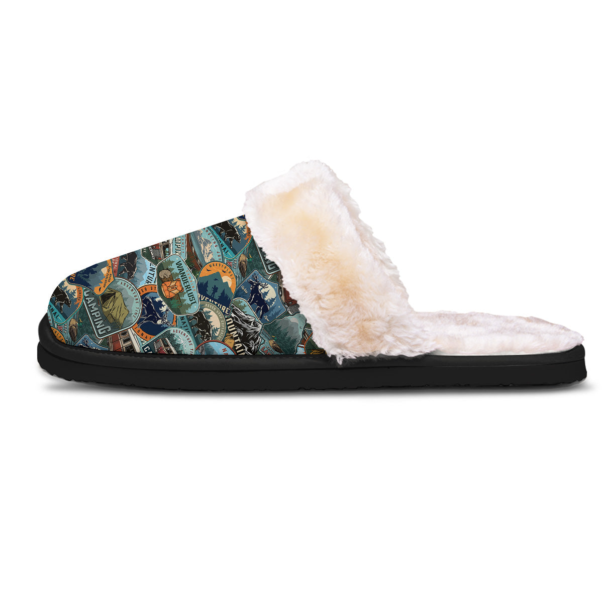 Summer Camping And National Park Print Pattern Slippers-grizzshop