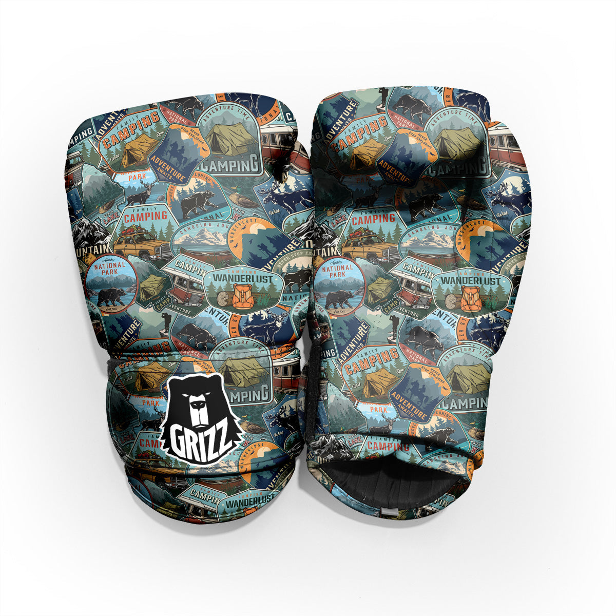 Summer Camping And National Park Print Pattern Pro Boxing Glove