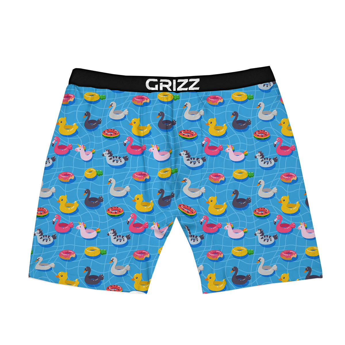 Summer Floats Ring Print Pattern Boxer Briefs-grizzshop