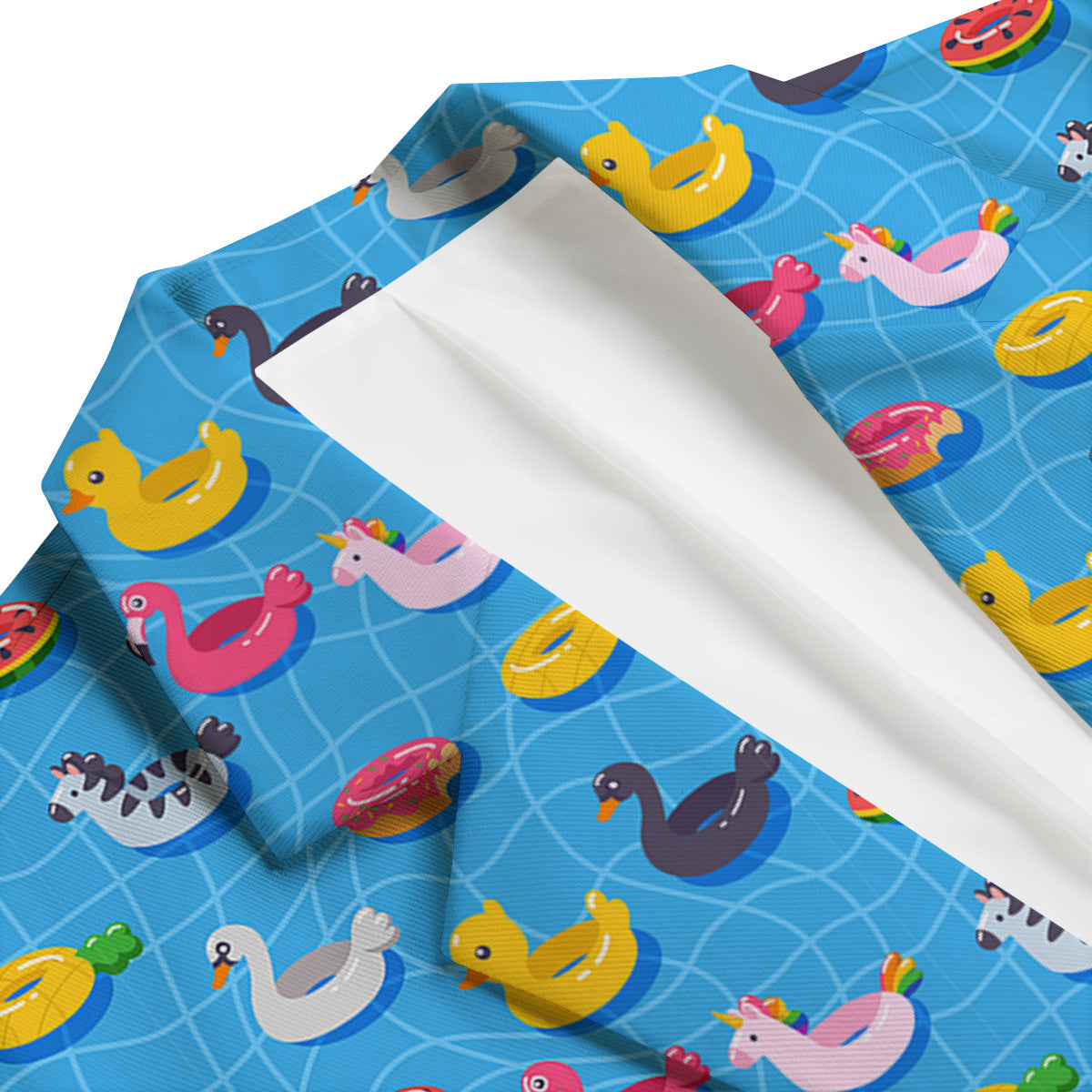 Summer Floats Ring Print Pattern Men's Blazer-grizzshop