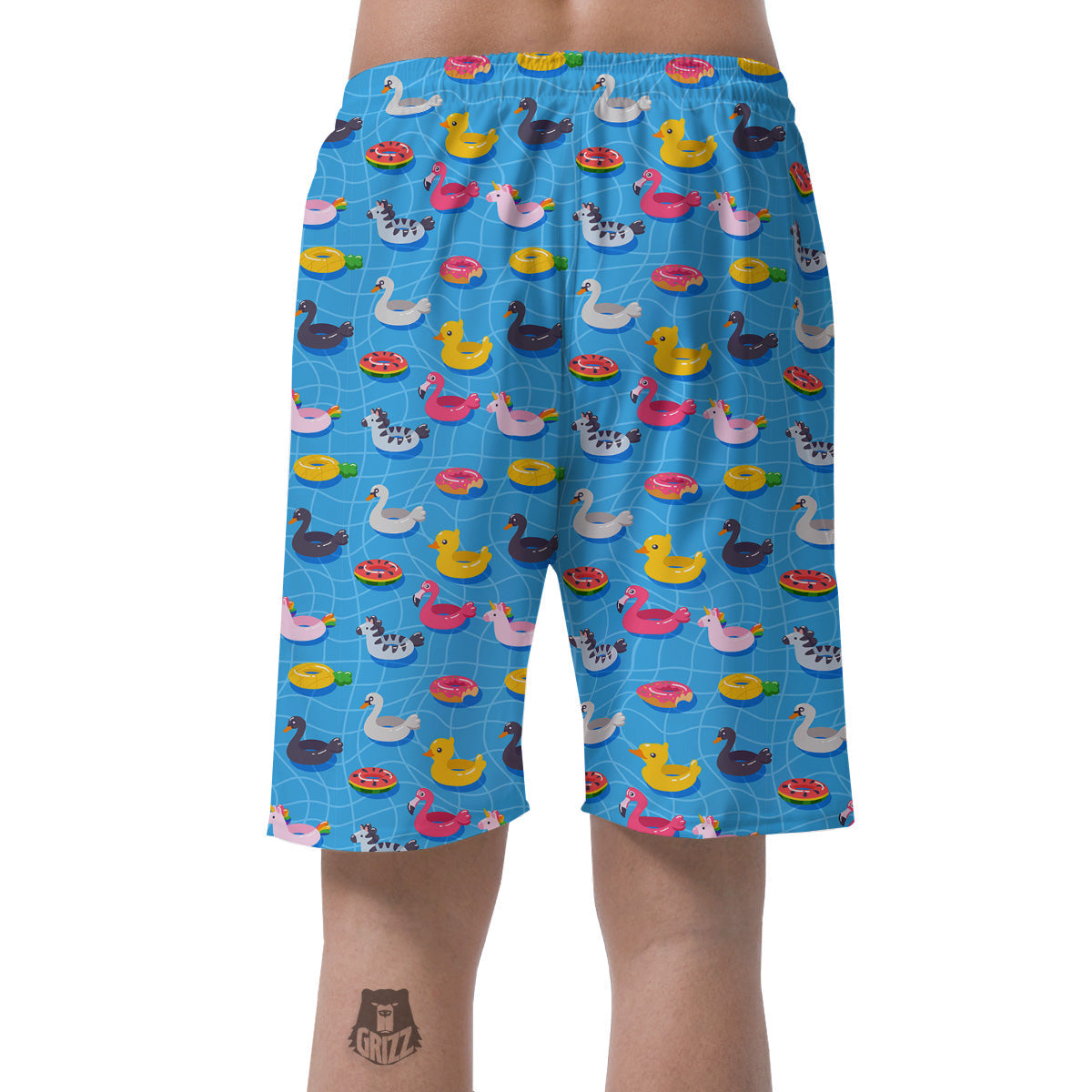 Summer Floats Ring Print Pattern Men's Shorts-grizzshop