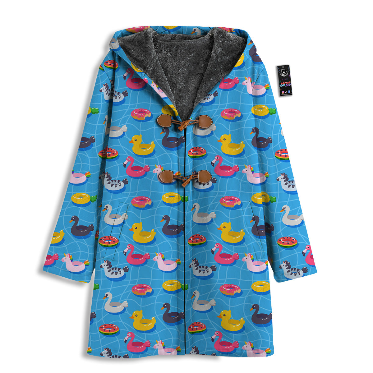 Summer Floats Ring Print Pattern Men's Windbreaker Jacket-grizzshop