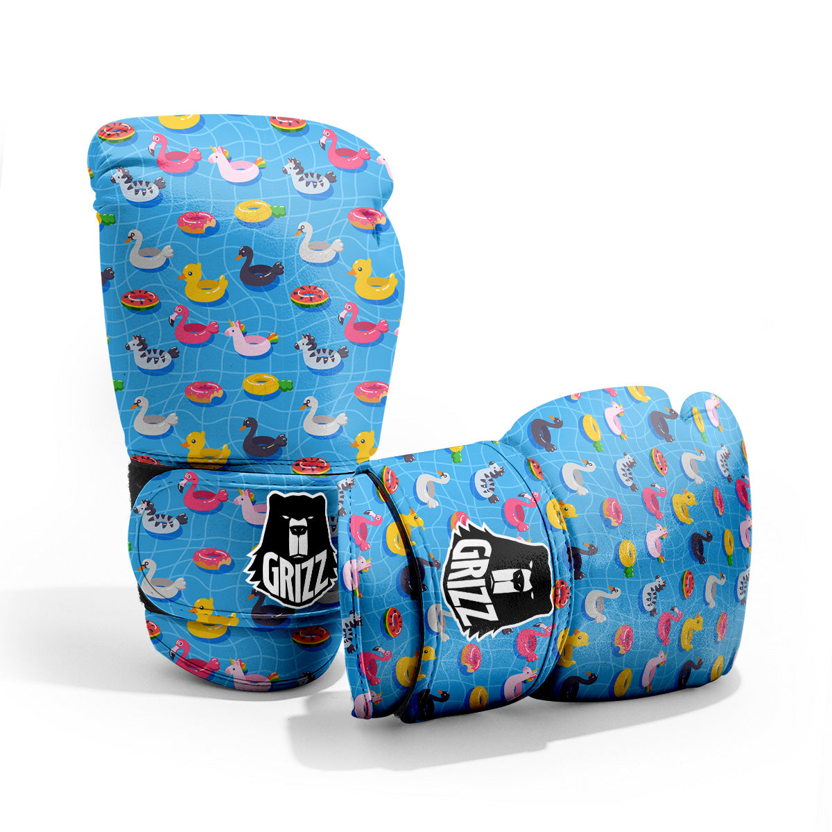Summer Floats Ring Print Pattern Sparring Gloves-grizzshop