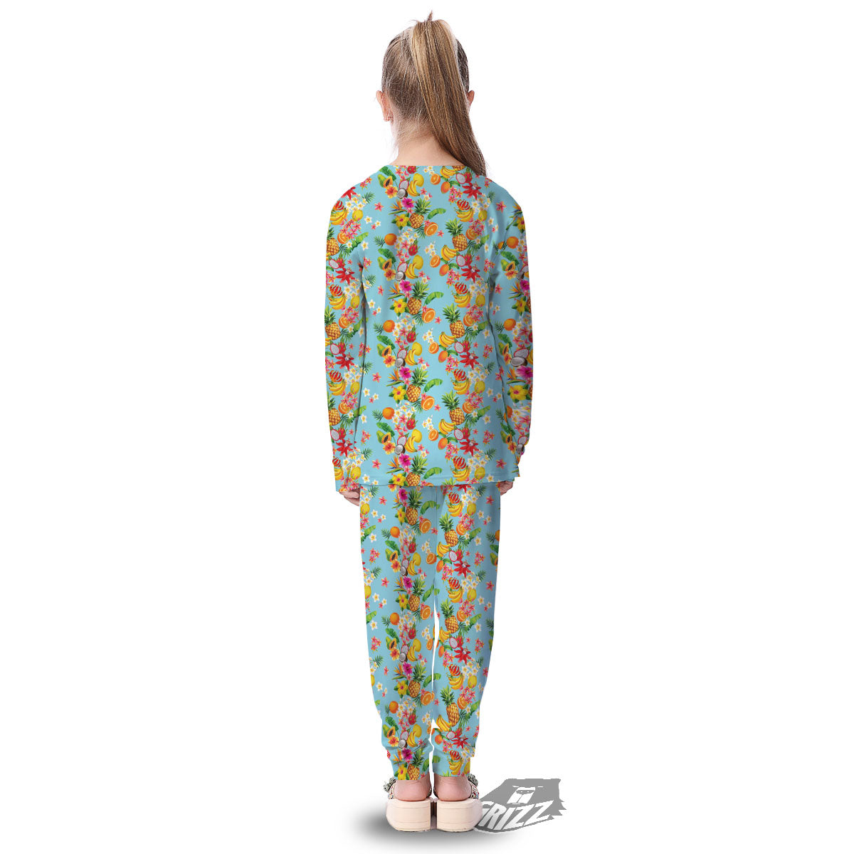 Summer Fruits Tropical Print Pattern Kid's Pajamas-grizzshop