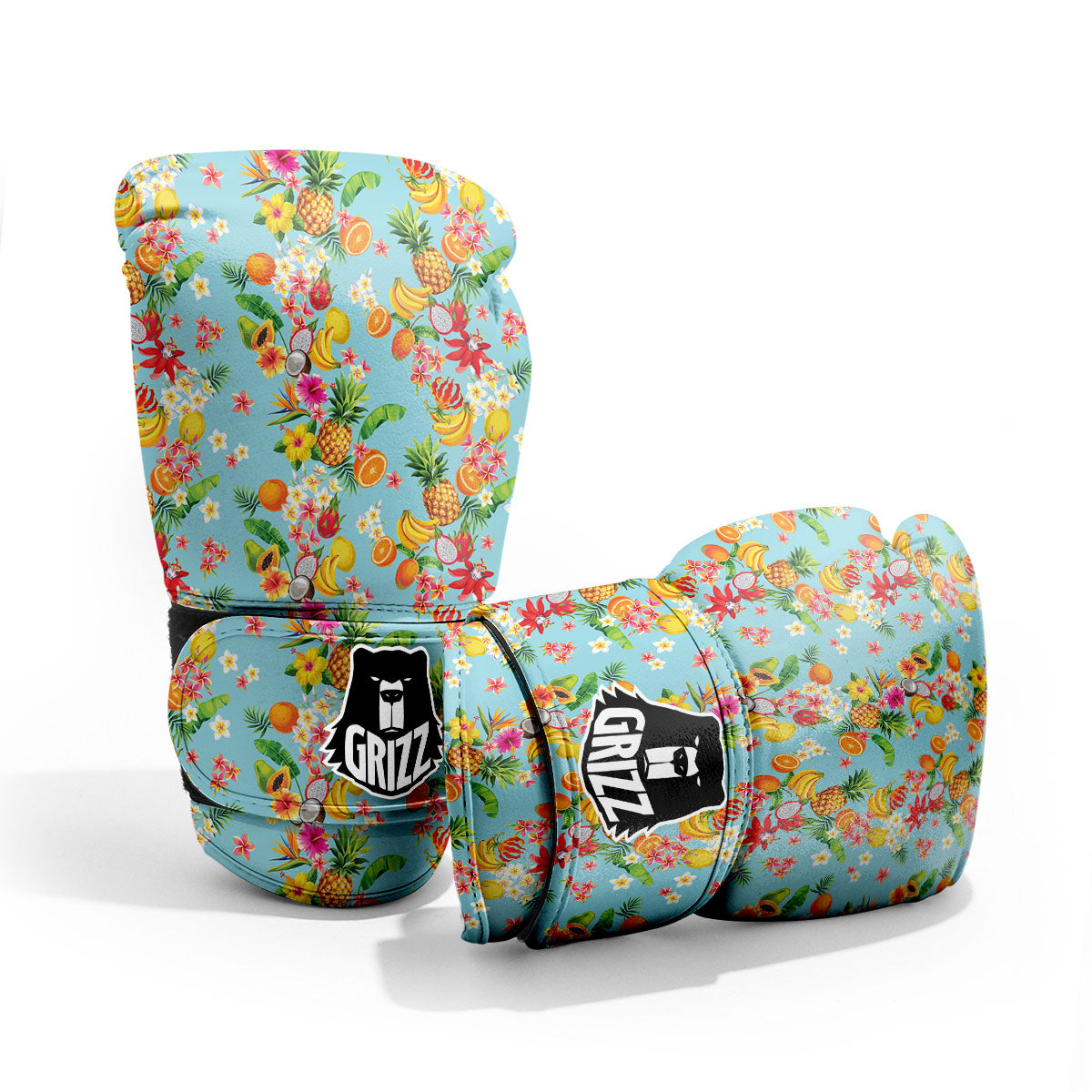 Summer Fruits Tropical Print Pattern Sparring Gloves-grizzshop