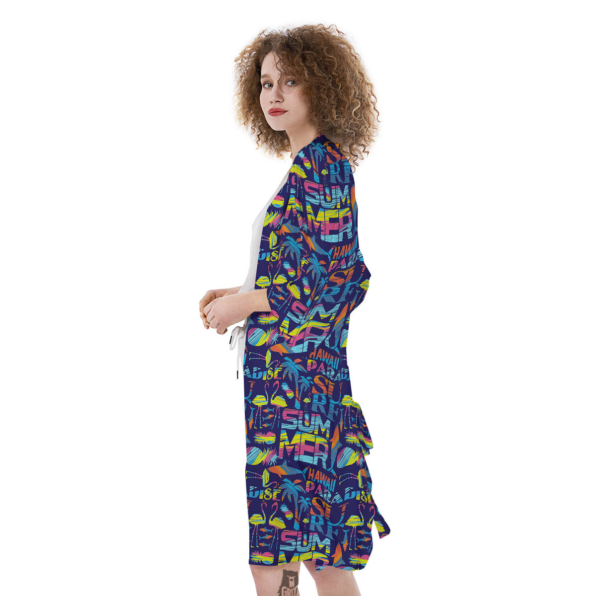 Summer Surfing Colorful Print Pattern Kimono-grizzshop