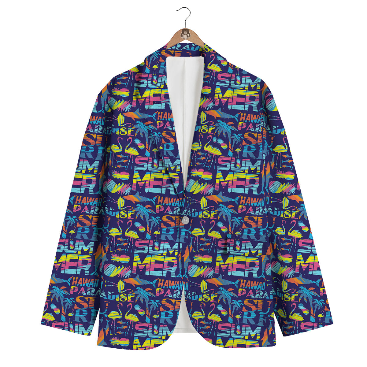 Summer Surfing Colorful Print Pattern Men's Blazer-grizzshop