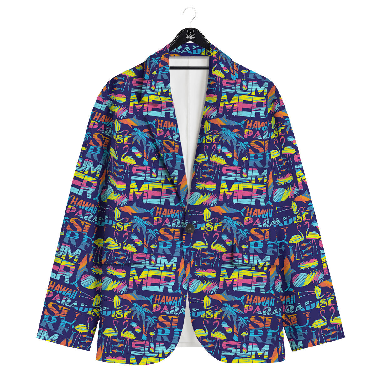 Summer Surfing Colorful Print Pattern Men's Sport Coat-grizzshop