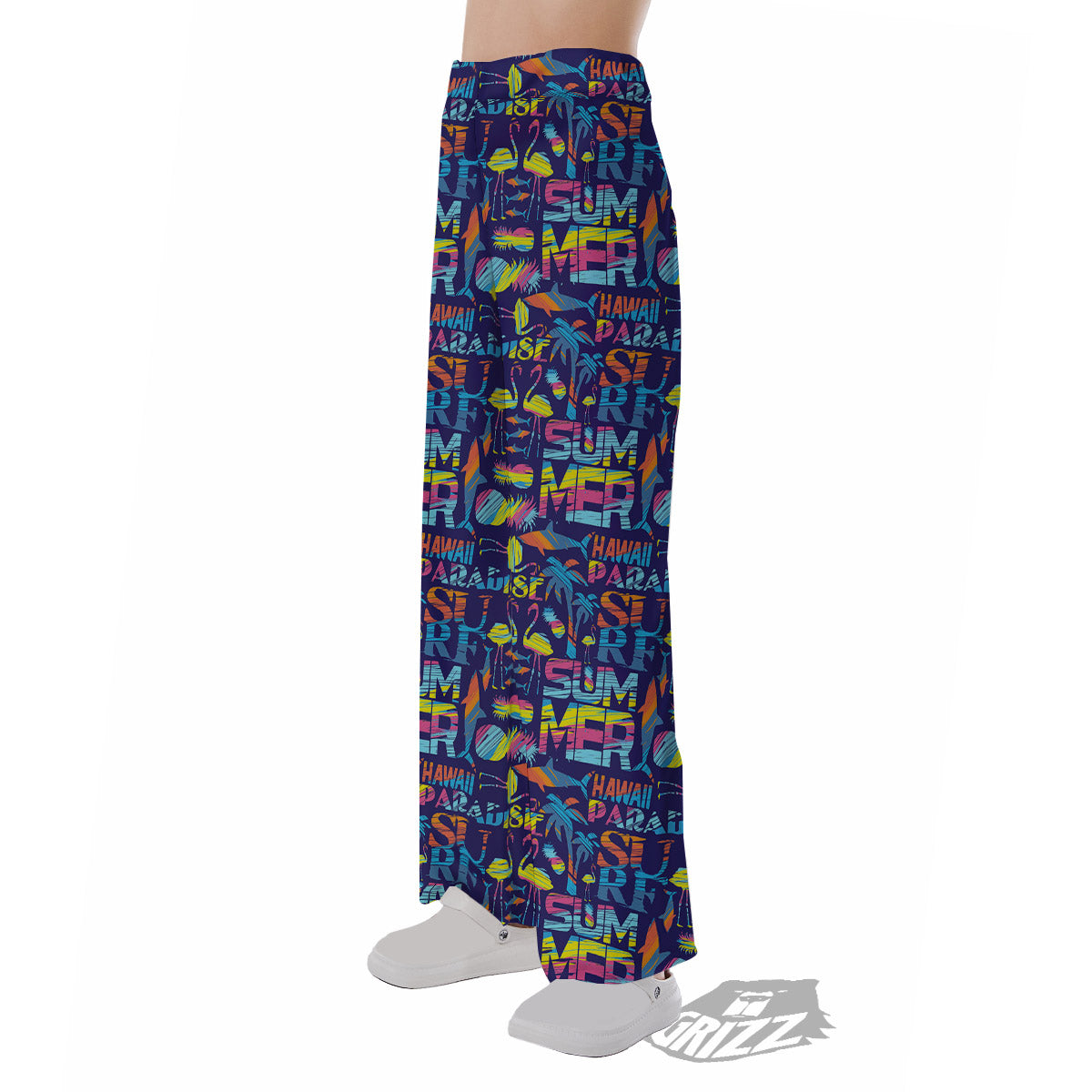 Summer Surfing Colorful Print Pattern Pajama Pants-grizzshop