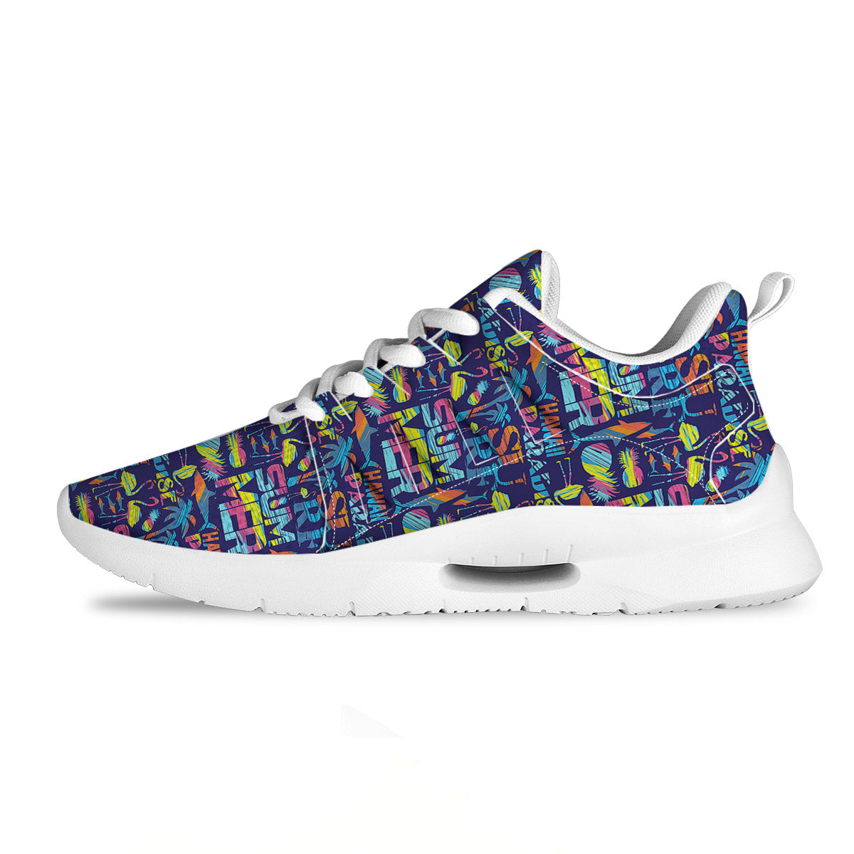 Summer Surfing Colorful Print Pattern Tennis Shoes-grizzshop