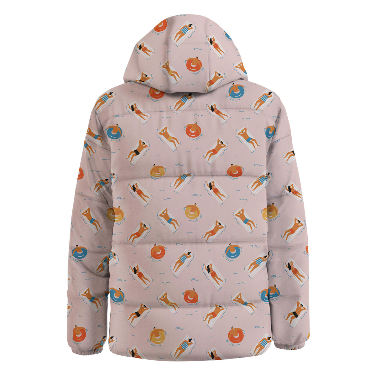 Summer Time Relixing Print Pattern Down Jacket-grizzshop