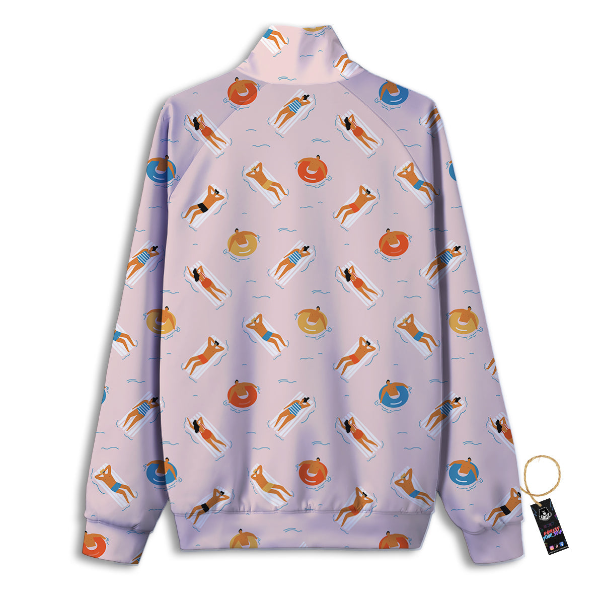 Summer Time Relixing Print Pattern Track Jacket-grizzshop