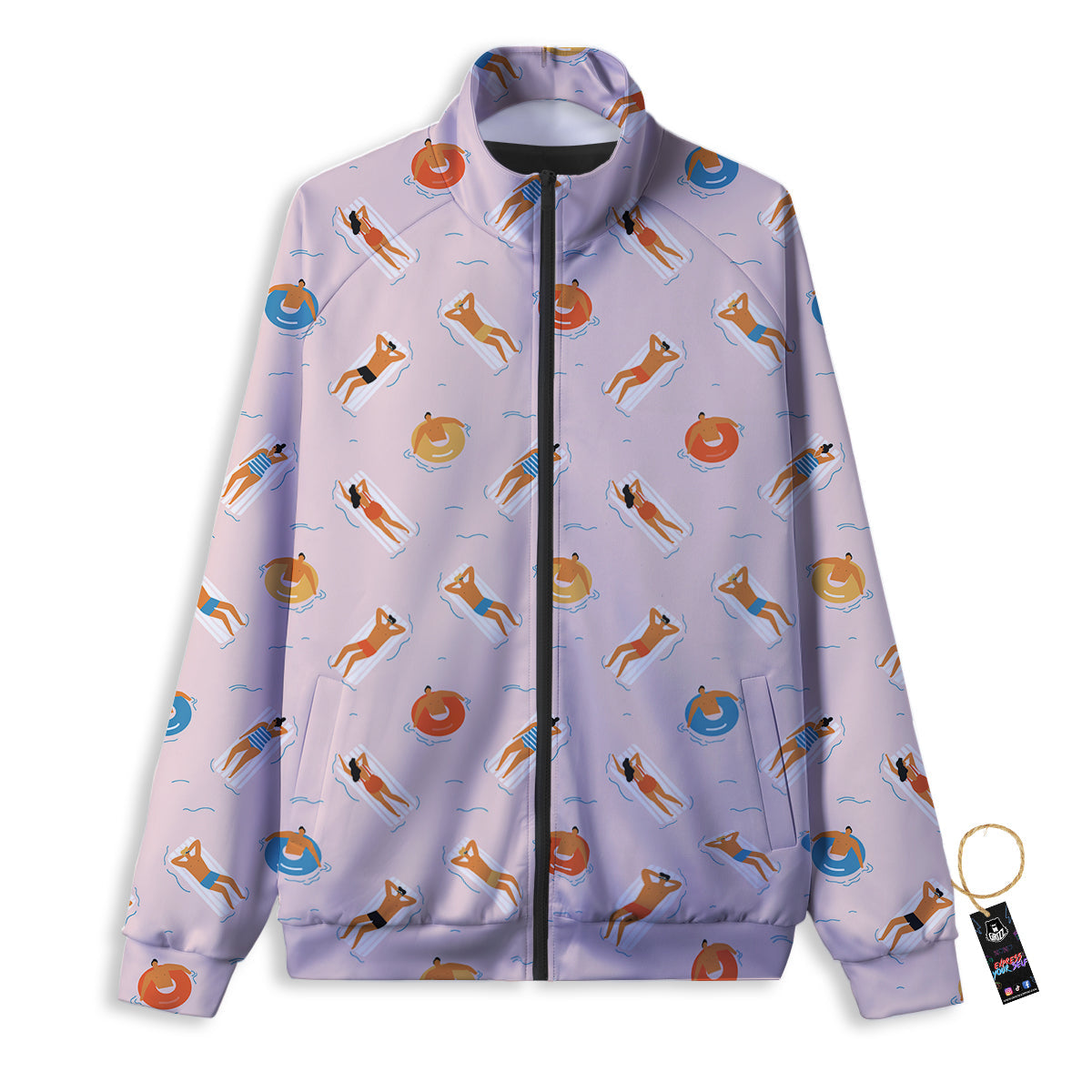 Summer Time Relixing Print Pattern Track Jacket-grizzshop