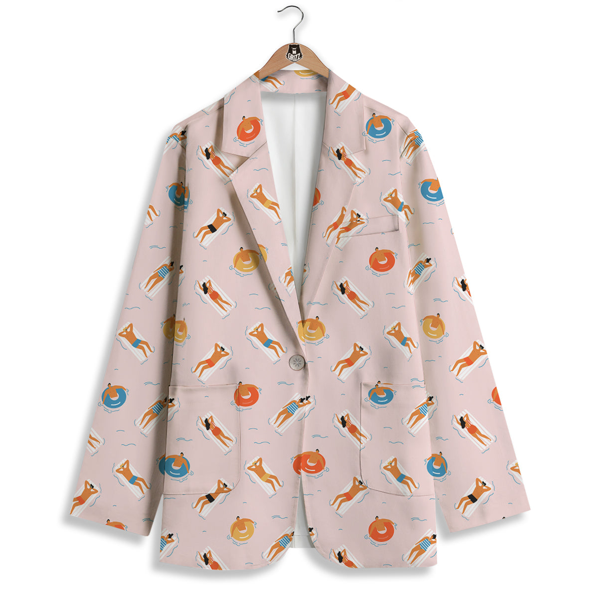 Summer Time Relixing Print Pattern Women's Blazer-grizzshop