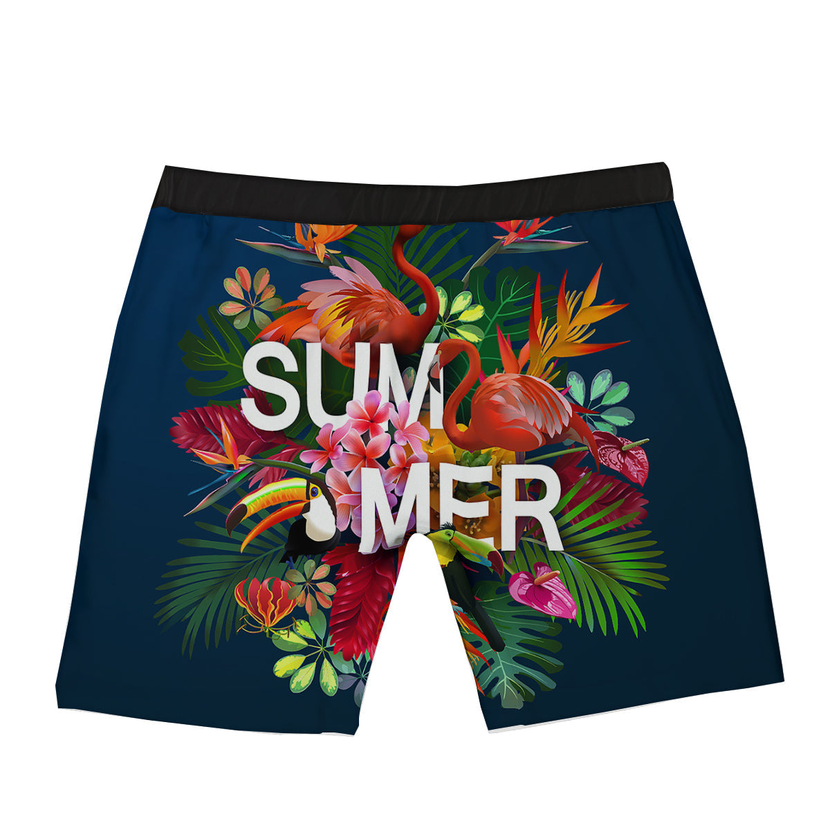 Summer Tropical Birds And Flowers For Travel Print Boxer Briefs-grizzshop